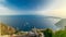 Scenic timelapse view of the Mediterranean coastline of the town of Eze village on the French Riviera