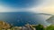 Scenic timelapse view of the Mediterranean coastline of the town of Eze village on the French Riviera