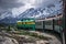 Scenic train from Skagway to White Pass Alaska