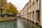 Scenic of treviso town with calnal scene