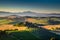 Scenic Tuscany landscape at sunrise, Val d\'Orcia, Italy