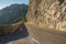 Scenic twisty road through Verdon canyon