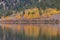 Scenic Two Oceans Lake Wyoming Autumn Reflection