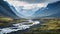 Scenic Valley In The Arctic: A Serene Pastoral Scene