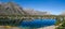 Scenic valley and lake in Fann mountains, Middle Asia