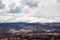 Scenic valley near Emmett, Idaho with snow capped mountains