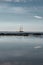 Scenic vertical cloudy seascape from the Wight isle