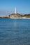 Scenic vertical shot of the Bathurst Lighthouse located in Rottnest Island, Australia