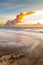 Scenic vertical view of the beautiful Jensen beach in Florida during a mesmerizing sunrise