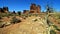 Scenic vibrant desert view of sandstone