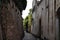 Scenic view of an alley in the picturesque town of Ravello on the renowned Amalfi Coast in Italy