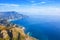 Scenic view of Amalfi coast  near Ravello, Province of Salerno,  Campania, Italy