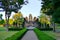 Scenic View Ancient Hindu-Khmer Style Buddhist Temple and Hindu Shrine Ruins of Wat Si Sawai in The Sukhothai Historical Park, Tha