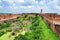 Scenic View of Ancient Ruins inside Jaigarh Fort in the City of Amer, Rajastan Region, India