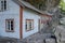 Scenic view of antique Helleren Houses in Jossingfjord, Norway