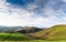 Scenic view of the Apuseni mountains under a bright blue sky in Dumesti Romania