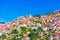 Scenic view of Arachova Village. Arachova is famous for its panoramic view, uphill small houses and the cobbled streets.