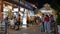 Scenic view of the Asiatique The Riverfront, people can seen exploring around it and having their dinner in the restaurant.