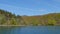 Scenic view of the azure-colored Lake Kozjak at Plitvice Lakes National Park