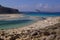Scenic view of Balos lagoon and Beach in Kissamos, Crete Greece