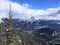 Scenic view of Banff from Sulphur Mountain with Pinetree, Banff National Park