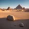 a scenic view of the barren rocky eastern desert in Egypt.