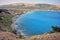 Scenic view of Baska resort and bay on Krk island