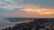 Scenic view of beach during golden hour in Sekinchan, Selangor, Malaysia.