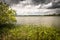 Scenic view on beautiful intermittent lake cerknica, with water, spring season, slovenia