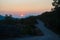 Scenic view of beautiful sunset above Biokovo mountain nature park