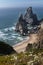 Scenic view of the beautiful Ursa Beach Praia da Ursa in Sintra, Portugal