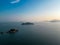 Scenic view of the blue ocean at the sunset in Repulse Bay, Hong Kong, South East Asia