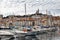 Scenic view of boats in the harbour at Marseilles