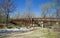 Scenic view of a Bridge over a wooded area.