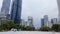 Scenic view of business downtown in Guangzhou