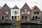 Scenic view of canal and row houses in The Netherlands