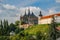 Scenic view of Cathedral of St Barbara and Jesuit College in Kutna Hora, Czech Republic