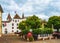 Scenic view of central square of Nyon, Vaud, Switzerland