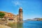 Scenic view of Church of Our Lady of the Angels in Collioure, France