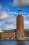Scenic view of the City Hall from Riddarholmskyrkan, Stockholm,