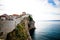 Scenic view of a cliff top surrounded by the vast ocean in Dubrovnik