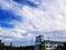 Scenic view of cloudscape against building