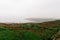 Scenic view of the coast of Ireland a misty day