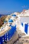 Scenic view of colorful romantic cycladic village on Santorini