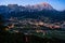 Scenic view of Cortina d`Ampezzo, located in the heart of the Dolomites in an alpine valley, Italy.