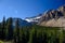 Scenic view of the Crowfoot Glacier in the Canadian Rockies along the Icefields Parkway in Banff National Park and Jasper National