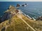 Scenic view of Crozon peninsula, one of the most popular tourist destinations in Brittany, France