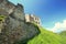 Scenic view of the Czorsztyn castle in Poland / Pieniny mountain