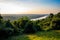 Scenic view of Delaware river bridges from Goat Hill Overlook