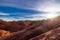 Scenic view of a desert at alley of Fire State Park, NV at sunrise